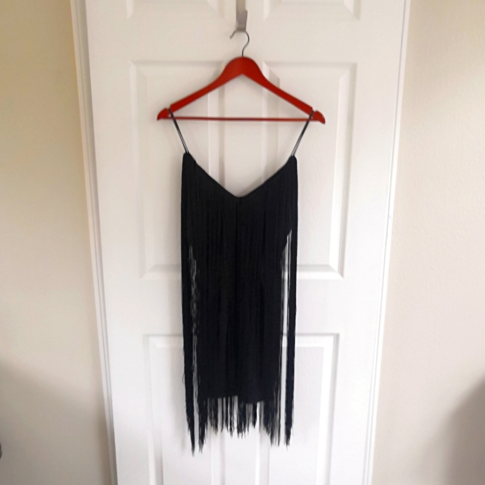 Black Fringe Dress